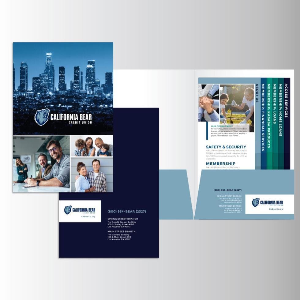 Sales Folder with Inserts Green Tulip Design