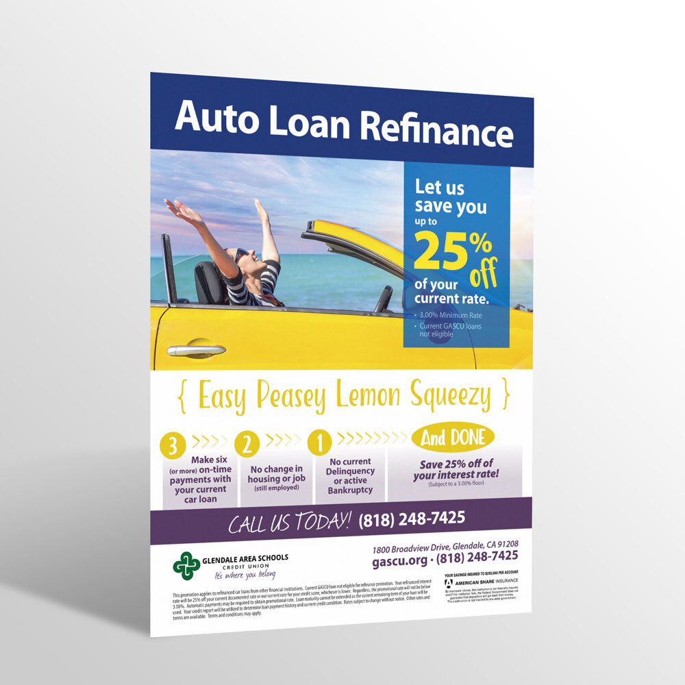 Auto Loan Refinance Marketing Flyer