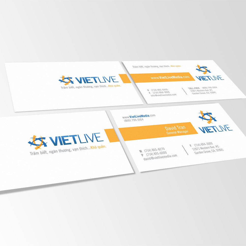 Viet live business card design