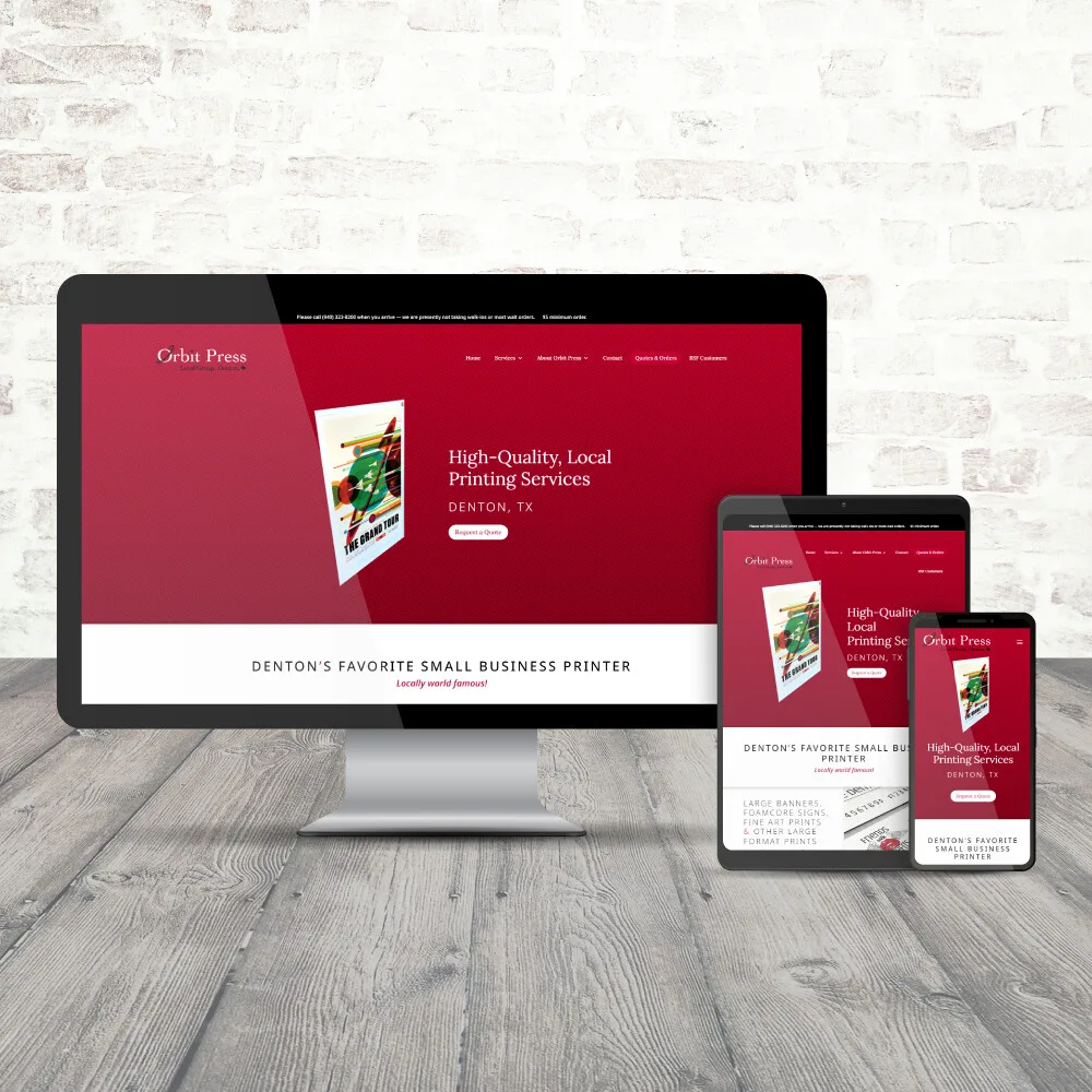 Orbit Press - Print Shop Website Design